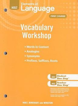 Paperback Holt Traditions Vocabulary Workshop: Vocabulary Workshop Book