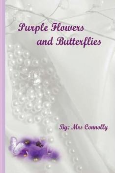 Paperback Purple Flowers and Butterflies Book