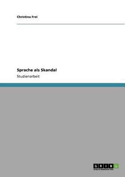 Paperback Sprache als Skandal [German] Book