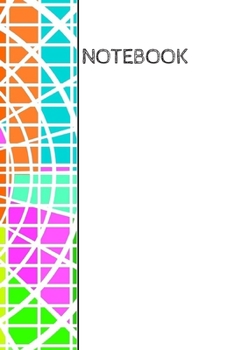 Paperback Notebook: Bright colours wrap around design notebook: 90 blank lined pages: 6x9 Book