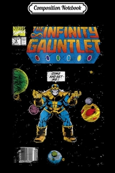 Paperback Composition Notebook: Marvel Thanos Infinity Gauntlet Comic Book Graphic Journal/Notebook Blank Lined Ruled 6x9 100 Pages Book