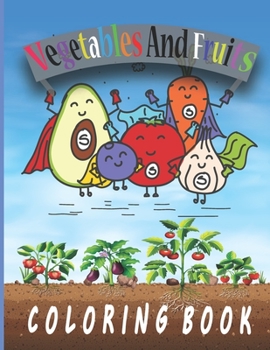 Paperback vegetables and fruits coloring book: coloring book for kids and toddler - Learning vegetables and fruits Book