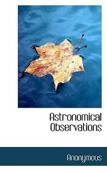 Paperback Astronomical Observations Book