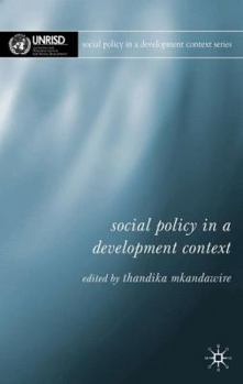Hardcover Social Policy in a Development Context Book