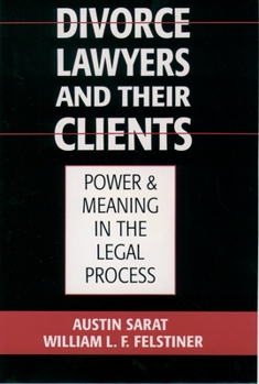 Paperback Divorce Lawyers and Their Clients: Power and Meaning in the Legal Process Book