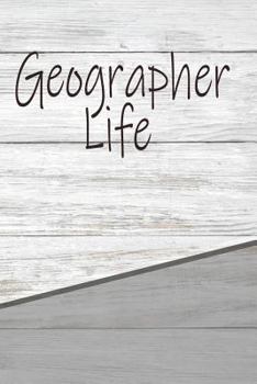 Paperback Geographer Life: Personalized Rustic Isometric Dot Notebook 120 Pages 6x9 Book