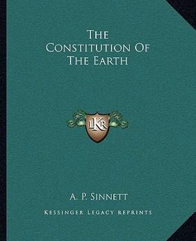 Paperback The Constitution Of The Earth Book