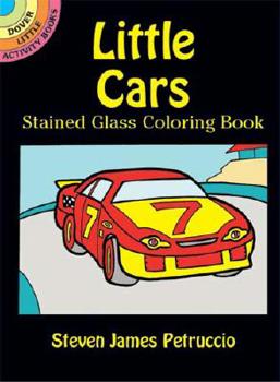 Paperback Little Cars Stained Glass Coloring Book