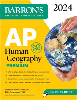Paperback AP Human Geography Premium, 2024: 6 Practice Tests + Comprehensive Review + Online Practice Book