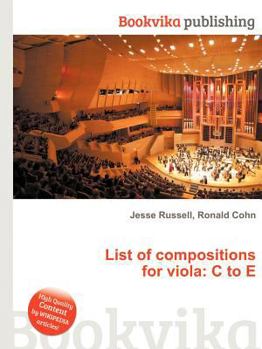 Paperback List of Compositions for Viola: C to E Book