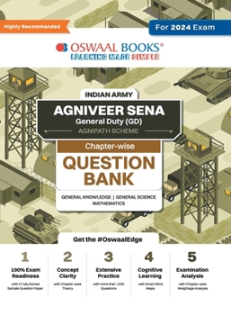 Paperback Oswaal Indian Army Agniveer Sena General Duty (GD) (Agnipath Scheme ) Question Bank Chapterwise Topic-wise for General Knowledge General Science Mathe Book