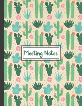 Meeting Notes: Detailed meeting notes journal for recording meeting minutes with detailed sections to keep track of attendees and action items. Cover(41)