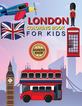 Paperback London Coloring Book For Kids: England Coloring Book