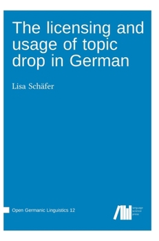Hardcover The licensing and usage of topic drop in German Book