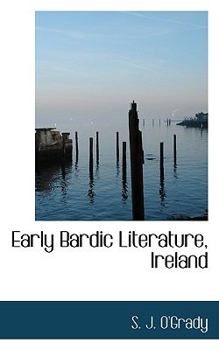 Paperback Early Bardic Literature, Ireland Book