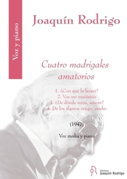 Paperback Cuatro Madrigales Amatorios for Medium Voice and Piano Book