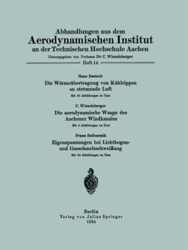 Paperback Abhandlungen Aus Dem Aerodynamischen Institut an Der Technischen Hochschule Aachen [German] Book
