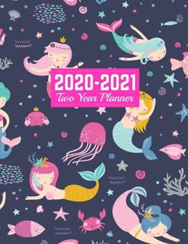 Paperback 2020-2021 Two Year Planner: Cute 24-Months Calendar, 2-Year Appointment Business Planners, Agenda Schedule Organizer Logbook and Journal - Art Cov Book