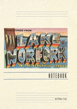 Paperback Vintage Lined Notebook Greetings from Lake Norfolk, Arkansas Book
