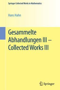 Paperback Gesammelte Abhandlungen III - Collected Works III [German] Book