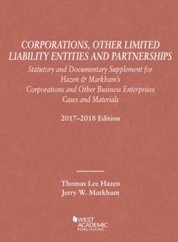 Paperback Corporations, Other Limited Liability Entities Partnerships, Statutory Documentary Supplement (Selected Statutes) Book