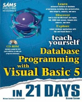 Paperback Teach Yourself Database Programming with Visual Basic in 21 Days, with CD-ROM Book