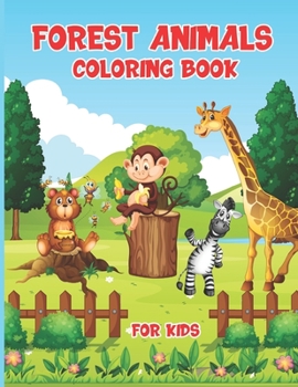 Paperback Forest Animals Coloring Book For Kids Book