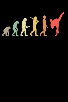 Karateka Notebook: Retro Karate Evolution 6 x 9 Lined Ruled Journal Gift For Karateka (108 Pages)