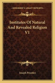 Paperback Institutes Of Natural And Revealed Religion V1 Book