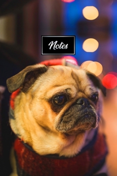 Pug Dog Pup Puppy Doggie Notebook Bullet Journal Diary Composition Book Notepad - Walking in the Evening: Cute Animal Pet Owner Composition Book with 100 Dotted Dot Grid Paper Pages in 6” x 9” Inch