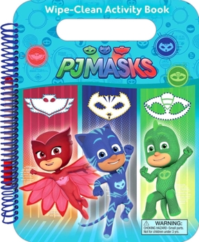 Spiral-bound PJ Masks Wipe-Clean Activity Book