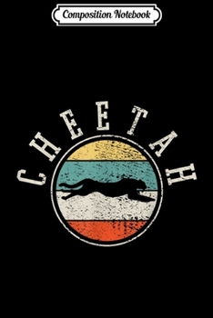 Composition Notebook: Vintage Cheetah Africa Safari Zoo Animal Sprint Running  Journal/Notebook Blank Lined Ruled 6x9 100 Pages