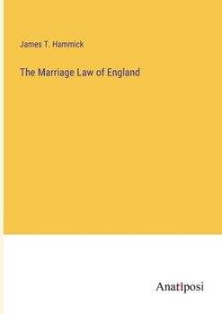 Paperback The Marriage Law of England Book