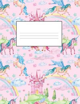 Unicorn Composition Notebook : 7. 4 by 9. 7 College Ruled 140 Pages (70 Sheets) Design #5