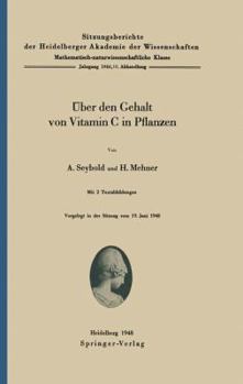 Paperback Über Den Gehalt Von Vitamin C in Pflanzen [German] Book