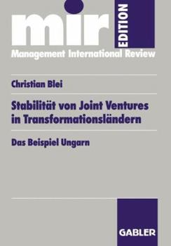 Paperback Stabilität Von Joint Ventures in Transformationsländern: Das Beispiel Ungarn [German] Book