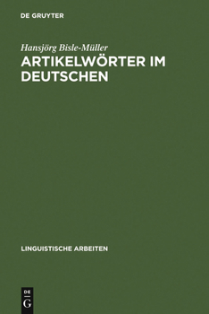 Hardcover Artikelwörter im Deutschen [German] Book