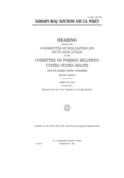 Saddam’s Iraq : sanctions and U.S. policy