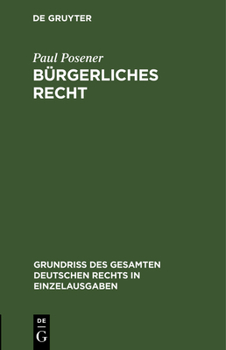 Hardcover Bürgerliches Recht [German] Book