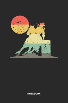 Notebook: Retro Barrel Racing Themed Notebook (6x9 inches) with Blank Pages ideal as a Horse Rodeo Journal. Perfect as a Retro Vintage Horse Riding ... Rodeo Lovers. Cool gift for Kids, Men & Women