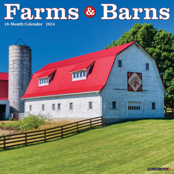 Calendar Farms & Barns 2024 12 X 12 Wall Calendar Book