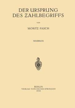 Paperback Der Ursprung Des Zahlbegriffs [German] Book