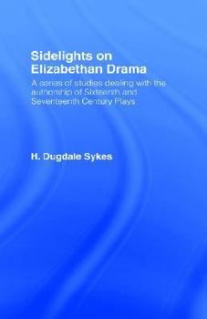 Hardcover Sidelights on Elizabethan Drama Book