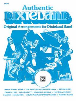 Paperback Authentic Dixieland: Original Arrangements for Dixieland Band (Drums) Book