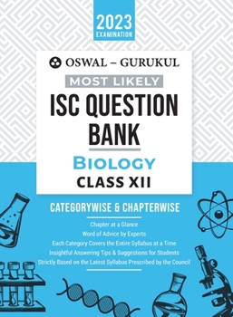Paperback Oswal - Gurukul Biology Most Likely Question Bank: ISC Class 12 for 2023 Exam Book