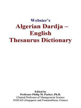 Paperback Webster's Algerian Dardja - English Thesaurus Dictionary Book