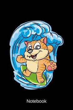 Notebook: Surfing Cat Personal Organizer