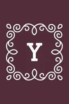 Y: monogram initial Letter Y - Personalized Initial Monogram Letter Y  College Ruled Notebook - 6 x 9 inch Pocket Size: Cute Alphabet Vintage ...