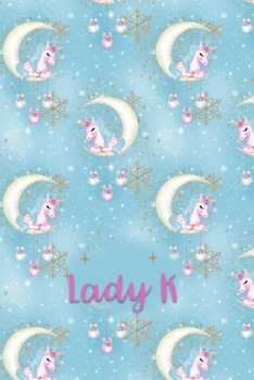Paperback Lady K: Dot Grid Journal with Her Unicorn Name/Initial with Christmas Theme Book