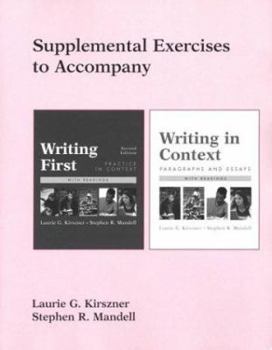 Paperback Supplemental Exercises to Accompany Writing First and Writing in Context Book